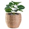 Vintiquewise Water Hyacinth Round Floor Planter with Metal Pot, Large QI003547.L - alternate 1